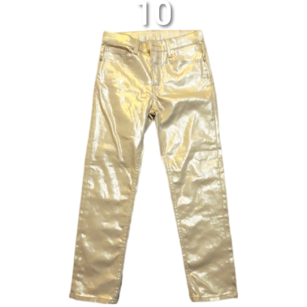 Gap Kids metallic gold jeans.  Size 10